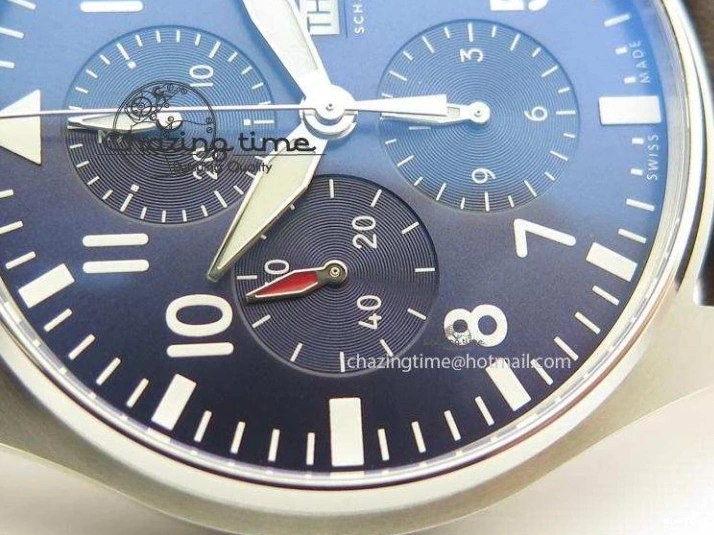 MIROTIME 1220 HighQuality Pilot Chrono 377714 “Le Petit Prince” ZF Best Edition Blue Dial On Brown Leather Strap A 7309